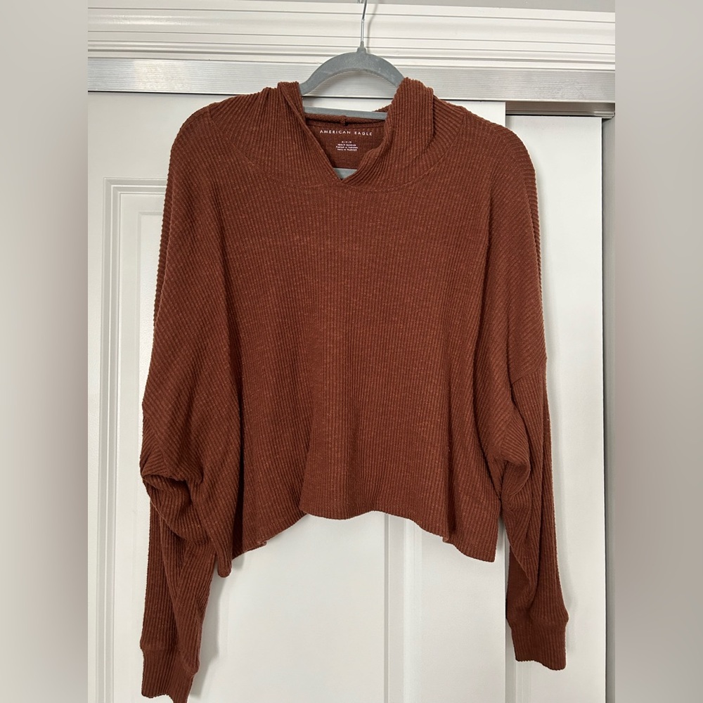 American Eagle - Soft Knit Cropped Hoodie (M)